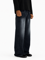 CHARCOAL WASHED BLACK WIDELEG