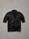 LEATHER LONG TOP/JACKET UNISEX - M