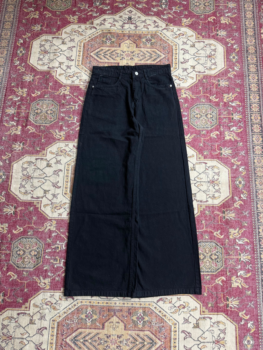 JET BLACK WIDE LEG