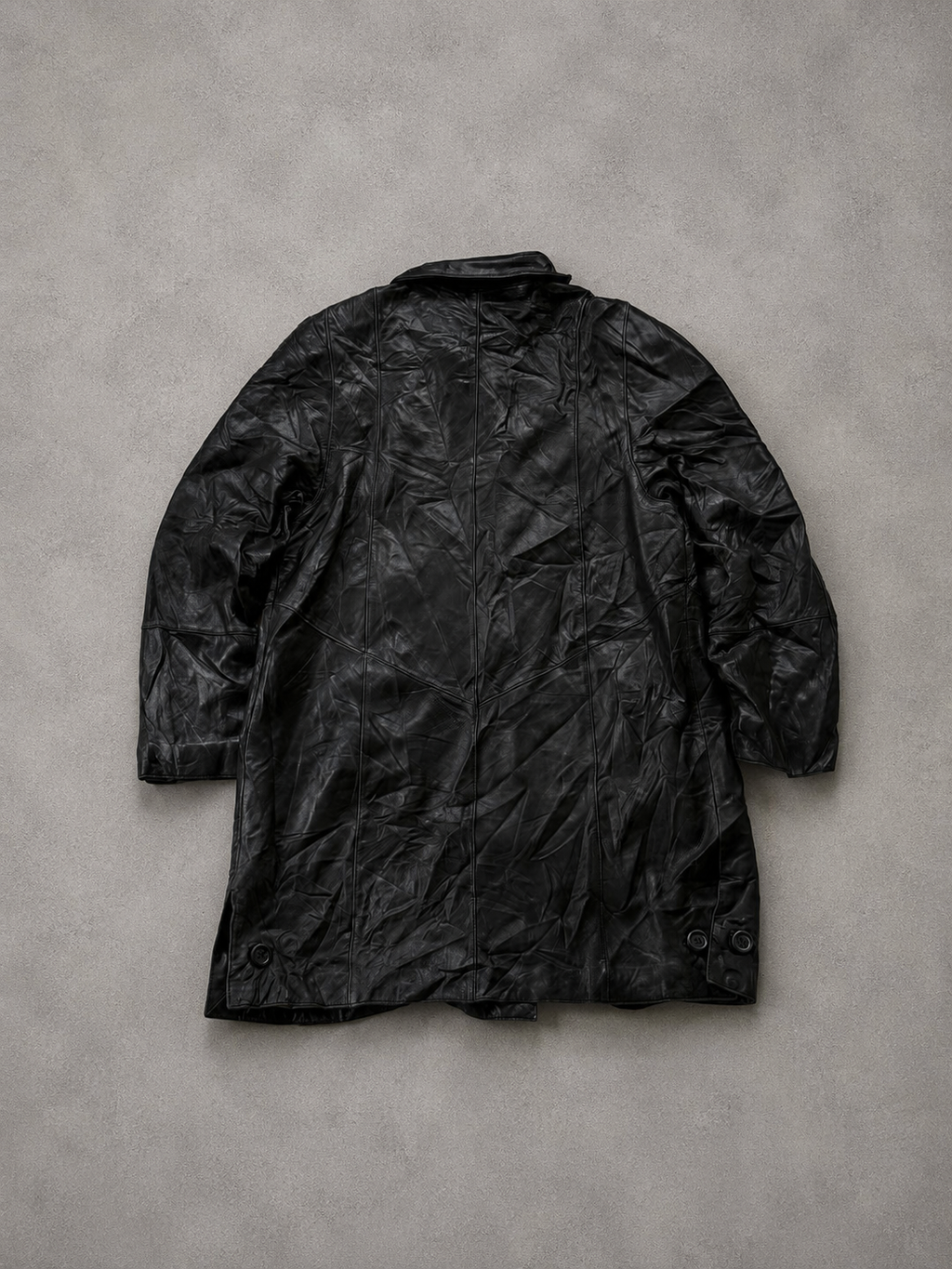 LEATHER LONG TOP/JACKET UNISEX - M