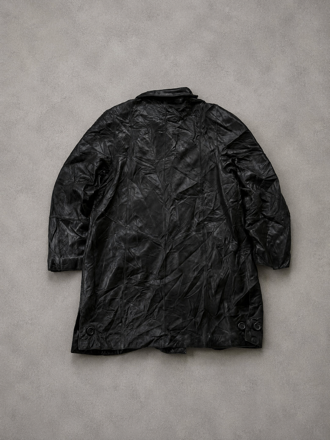 LEATHER LONG TOP/JACKET UNISEX - M