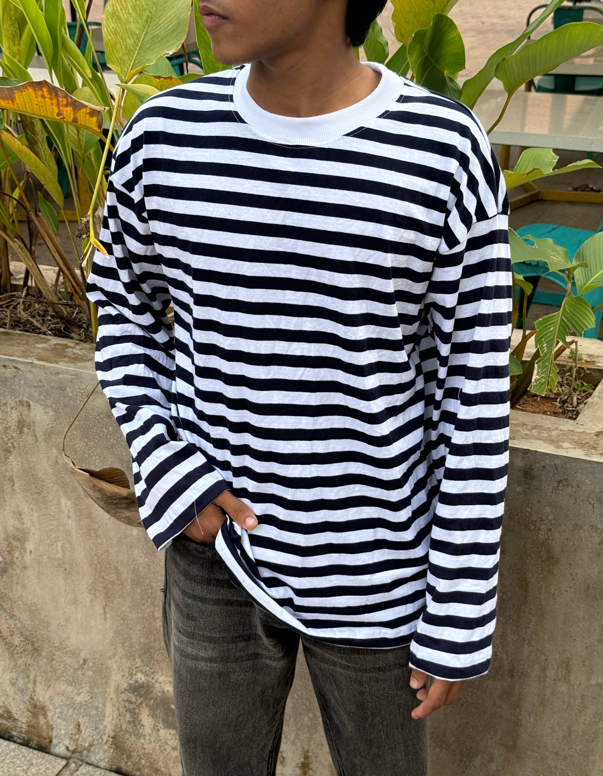 NAVY MIDNIGHT STRIPES FULLSLV