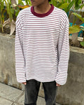 BURGUNDY LINE CLASSIC STRIPES FULLSLV