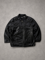 BLACK LEATHER JACKET - M