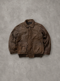 DARK BROWN LEATHER JACKET - M