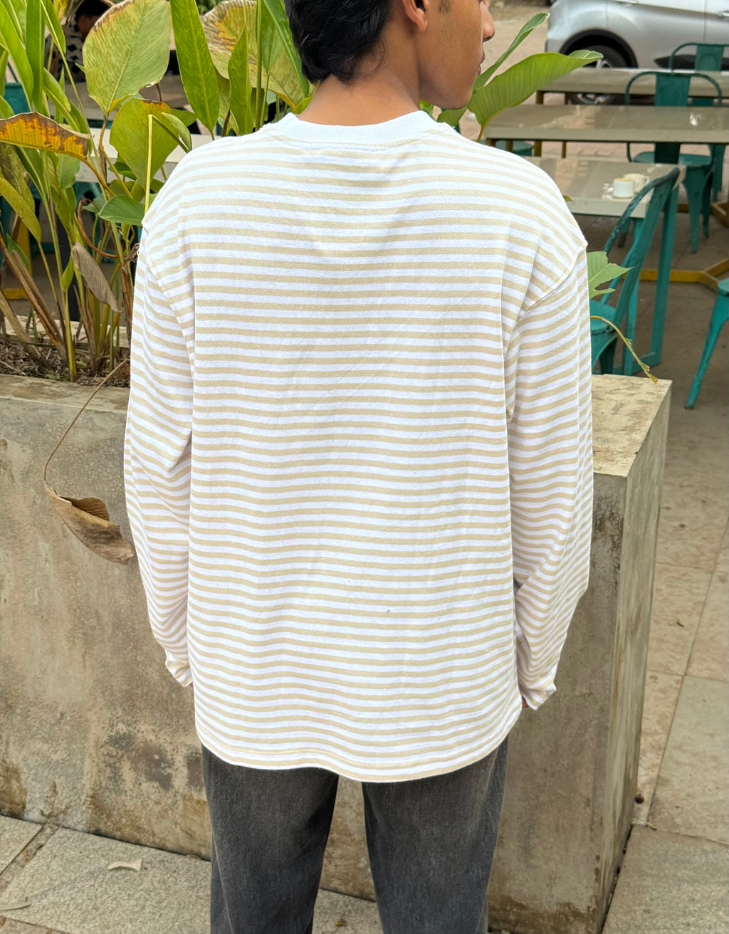 CREAMELINE STRIPES FULLSLV TEE
