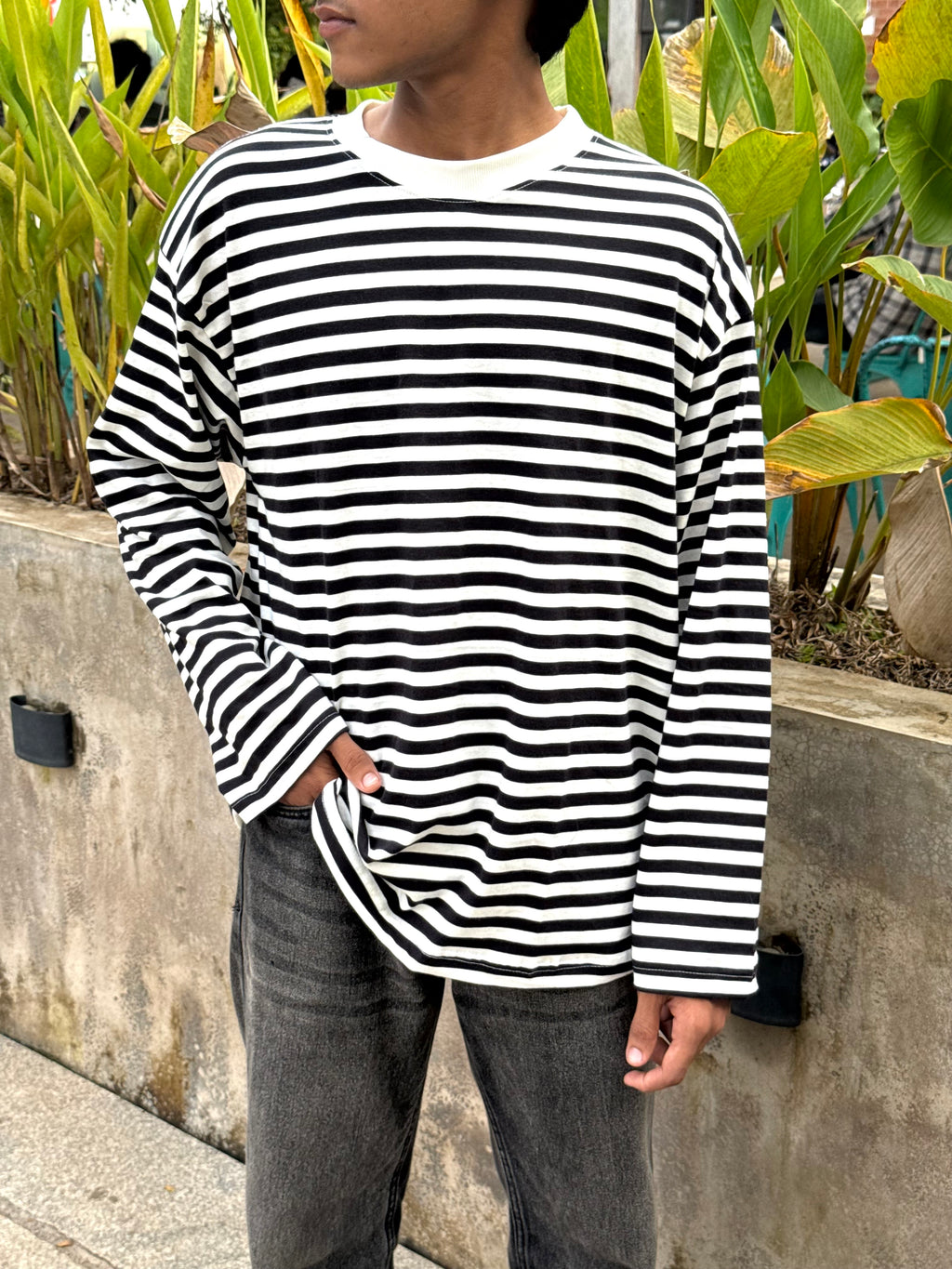 MONO BLACK&WHITE STRIPES FULLSLV