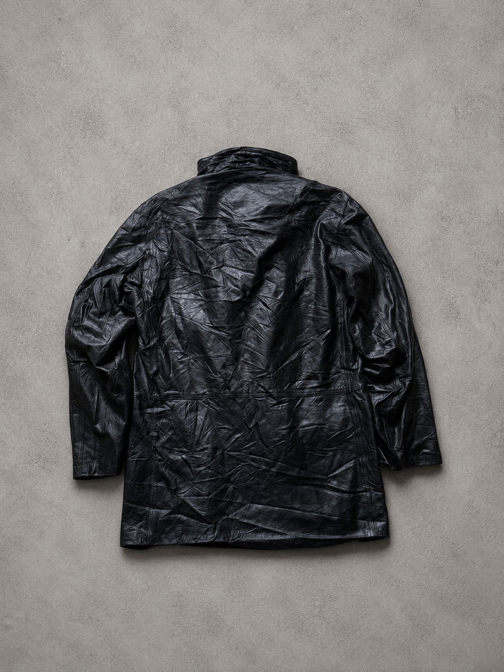 LEATHER LONG TOP/JACKET UNISEX - M