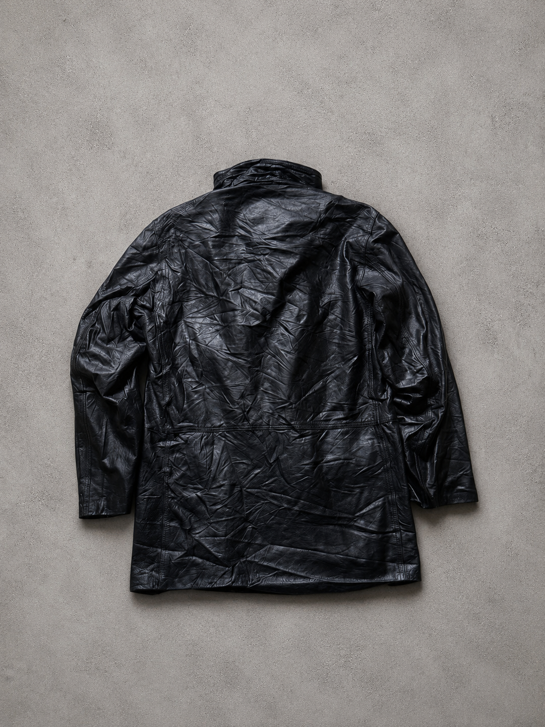 LEATHER LONG TOP/JACKET UNISEX - M