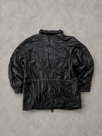 BLACK LEATHER JACKET - L