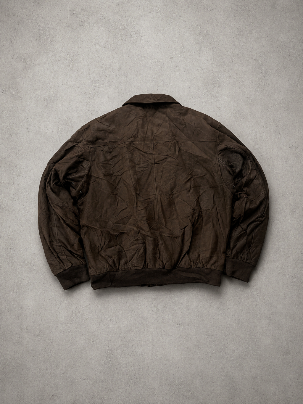 DRK BROWN LEATHER JACKKET - M