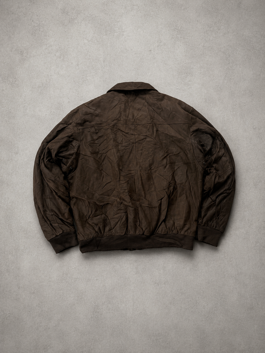 DRK BROWN LEATHER JACKKET - M