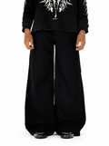 JET BLACK WIDE LEG