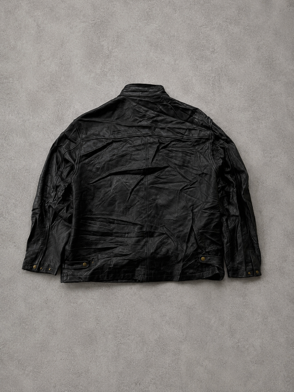 LEATHER JACKET BLACK - L