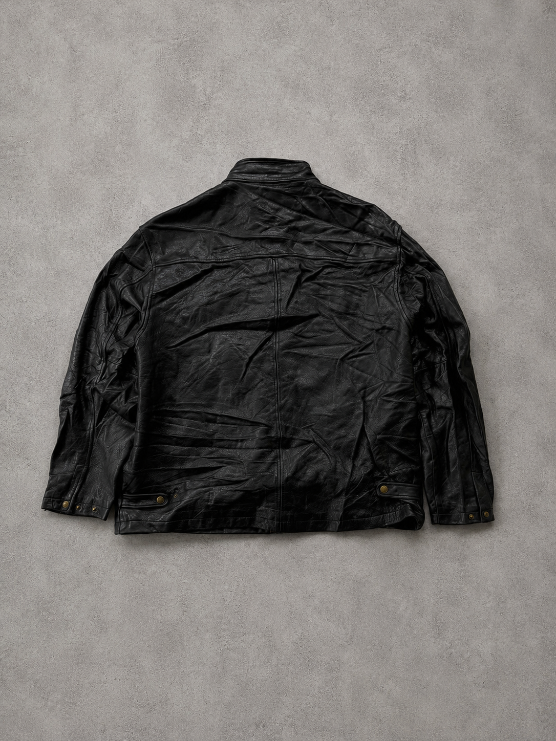 LEATHER JACKET BLACK - L