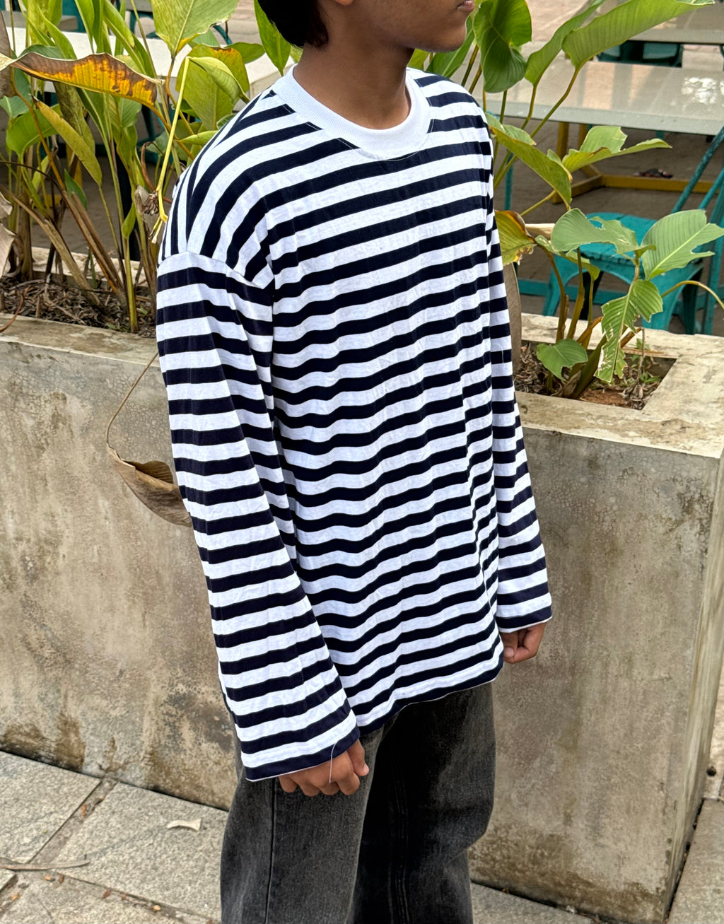 NAVY MIDNIGHT STRIPES FULLSLV