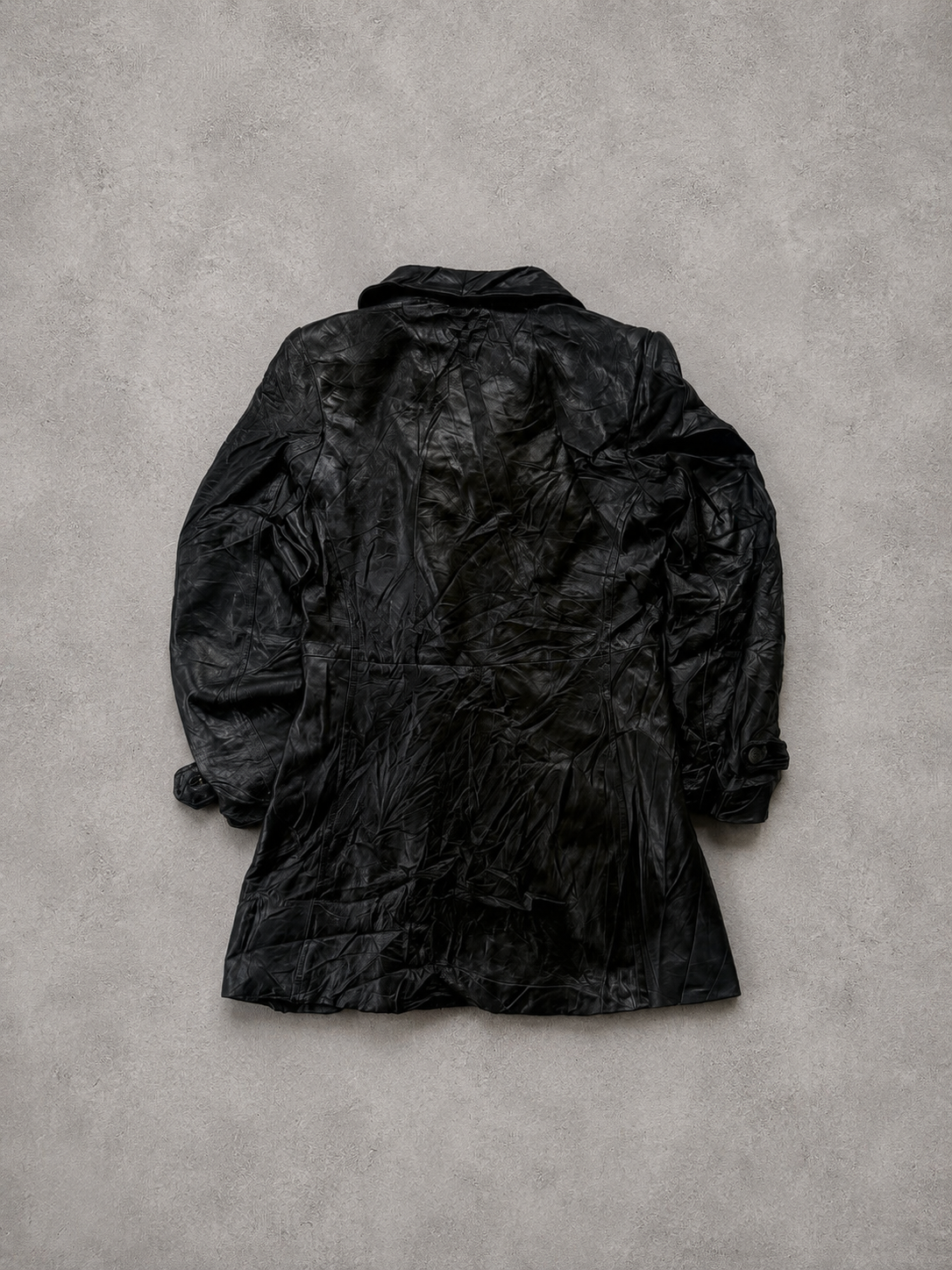 LEATHER LONG TOP/JACKET UNISEX - M