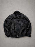 BLACK LEATHER JACKET - S