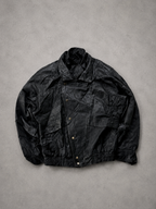 BLACK LEATHER JACKET - S