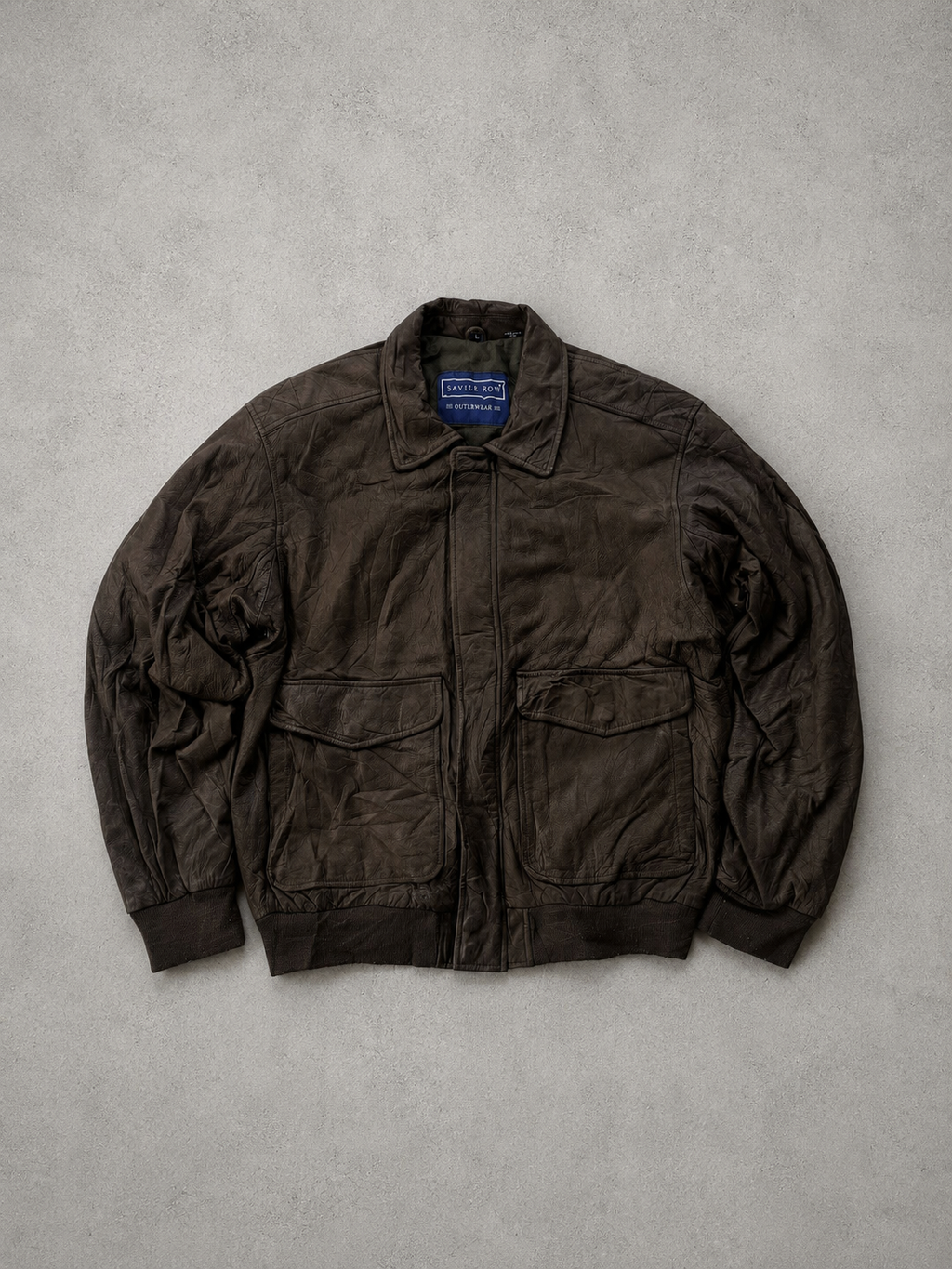 DRK BROWN LEATHER JACKKET - M