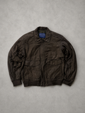 DRK BROWN LEATHER JACKKET - M