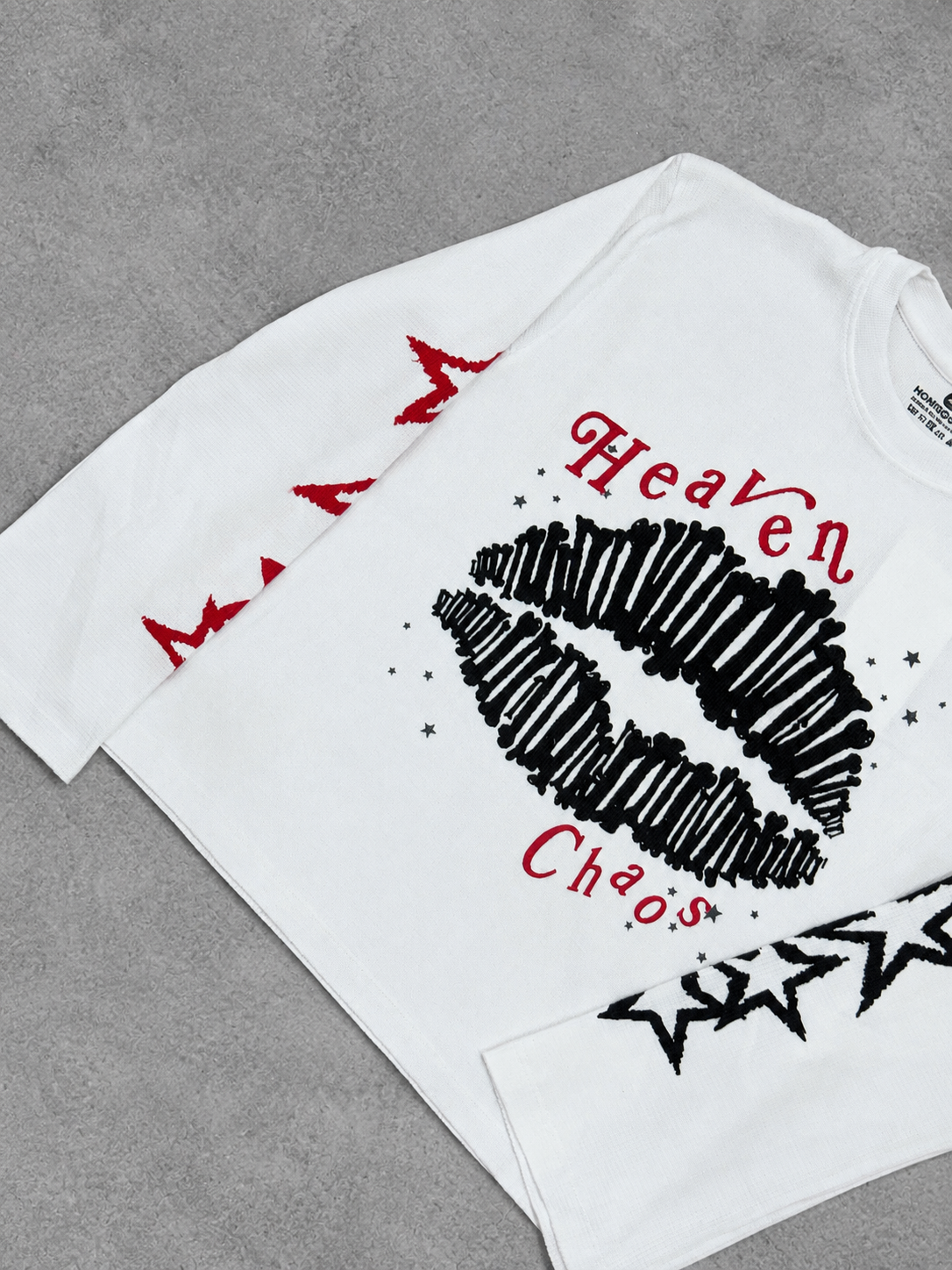 ANGEL KISS WAFFLE CROP TEE