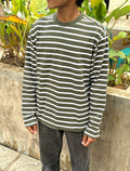 OLIVE STRIPES ESSENTIAL TEE