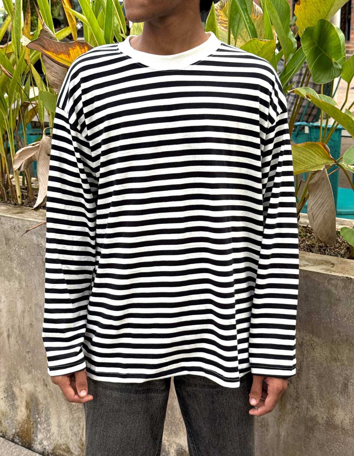 MONO BLACK&WHITE STRIPES FULLSLV