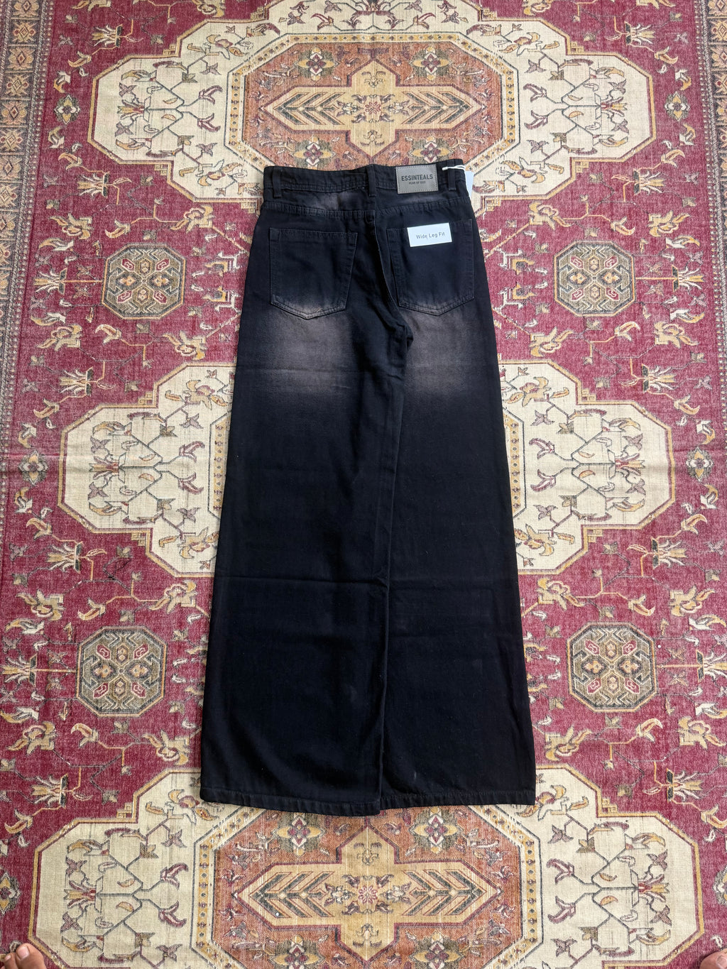 DEEP GRAPE BLACK WIDE LEG