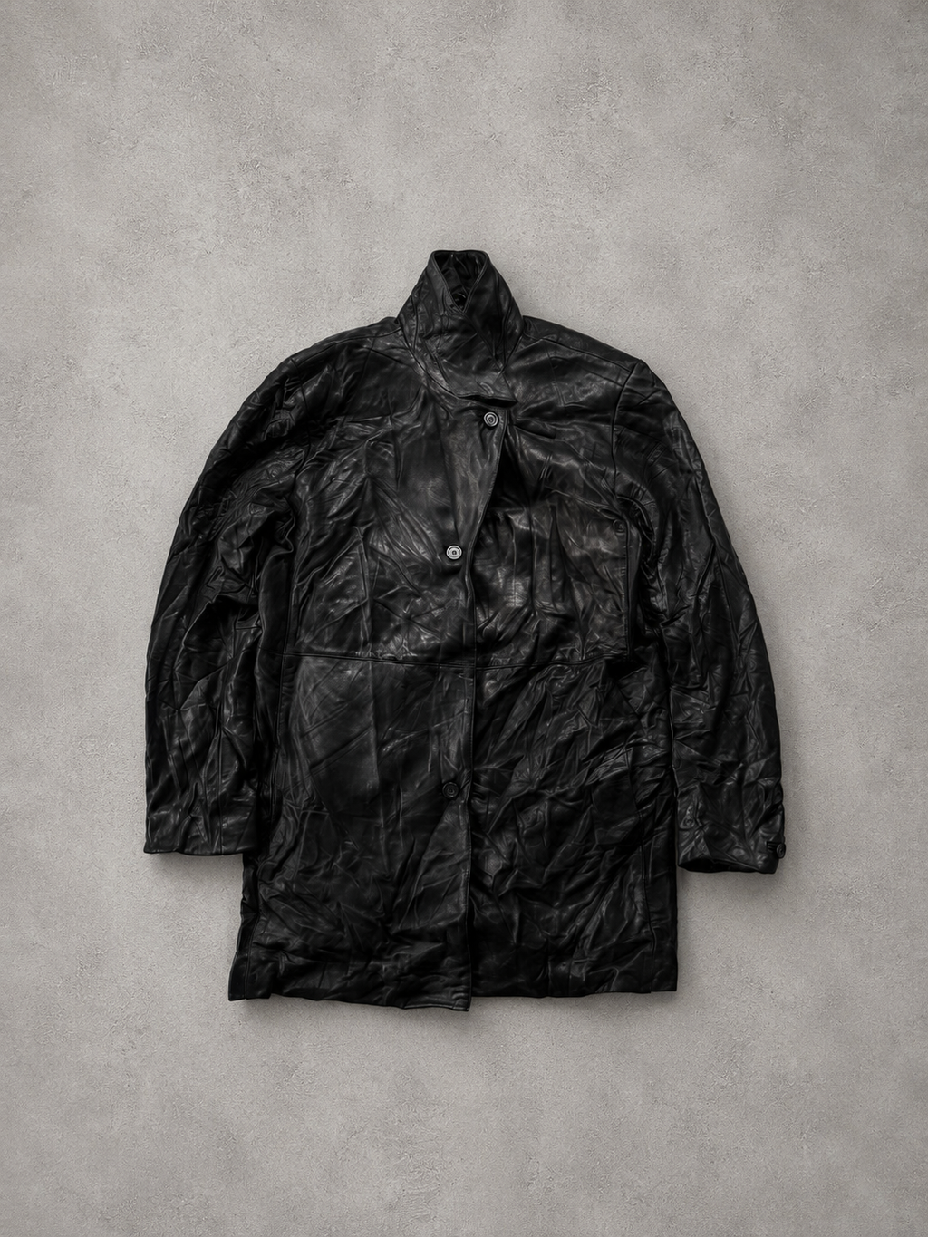 LEATHER LONG TOP/JACKET UNISEX - M/L