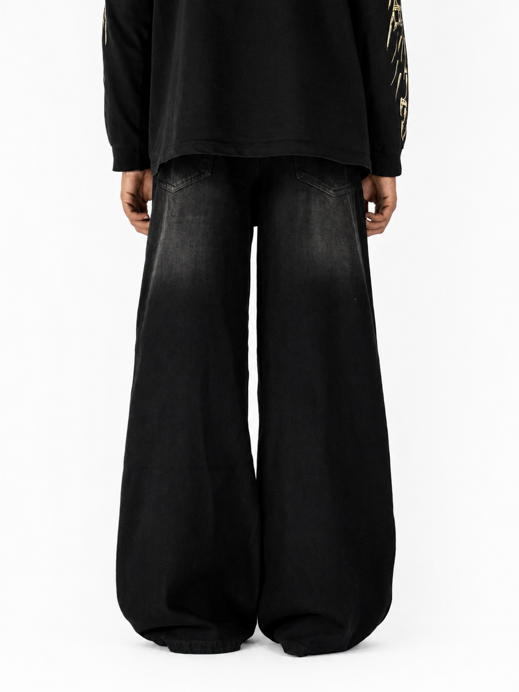 DEEP GRAPE BLACK WIDE LEG