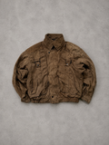 BROWN LEATHER JACKET - M