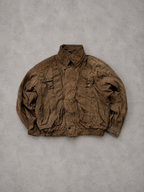 BROWN LEATHER JACKET - M