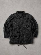 BLACK LEATHER JACKET - L