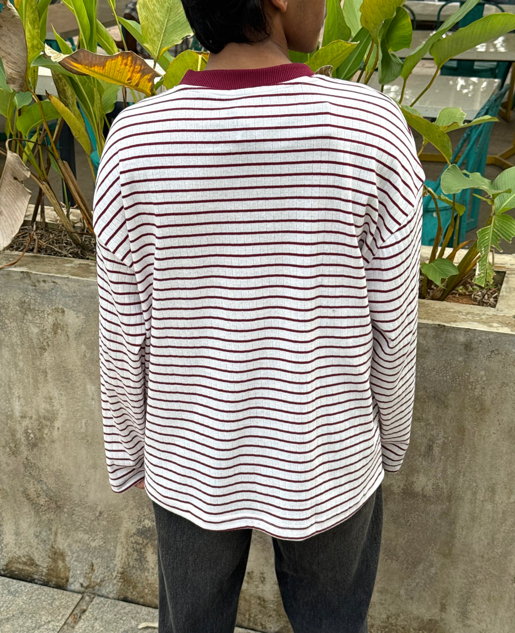 BURGUNDY LINE CLASSIC STRIPES FULLSLV