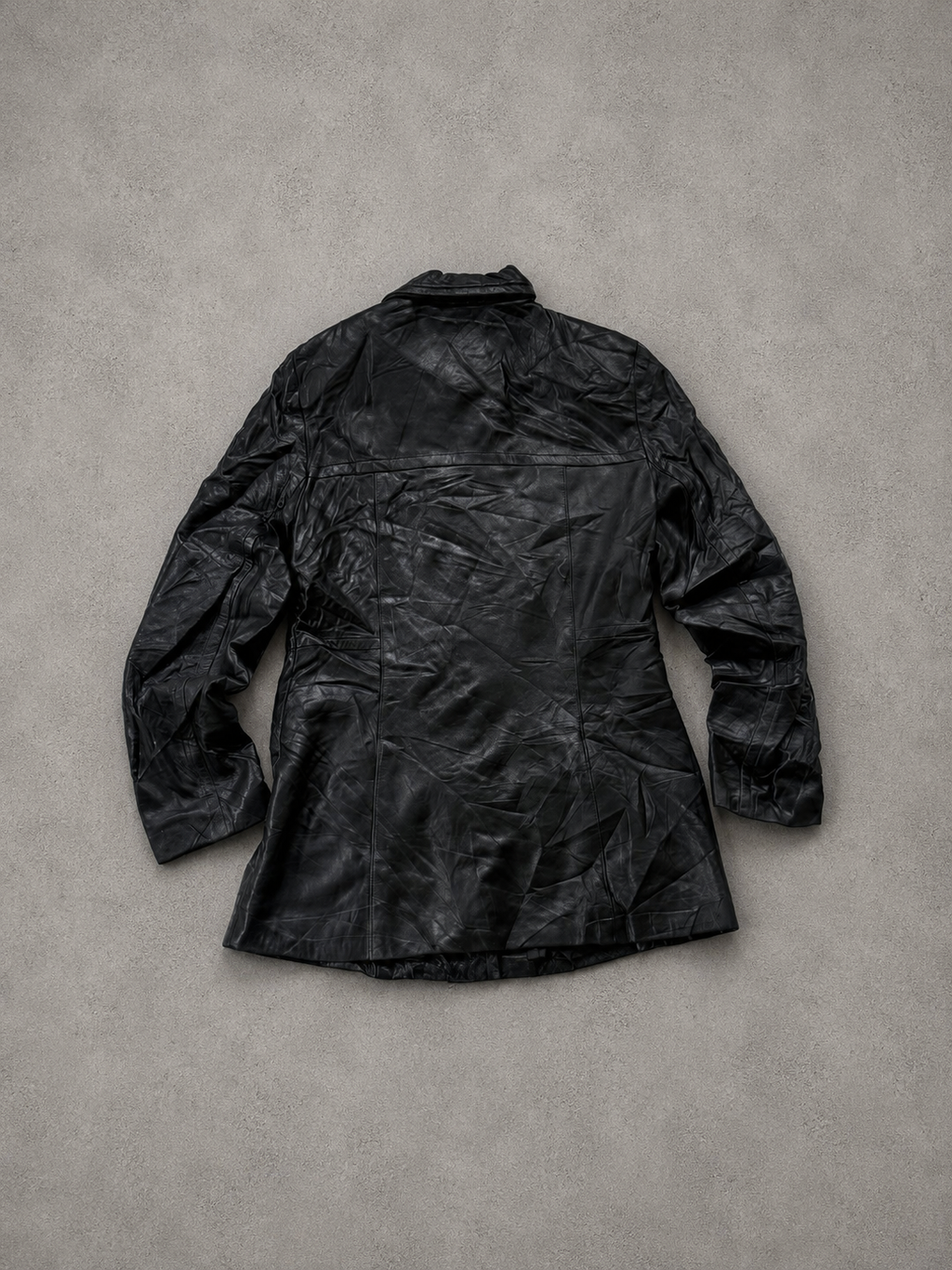 LEATHER LONG TOP/JACKET UNISEX - S