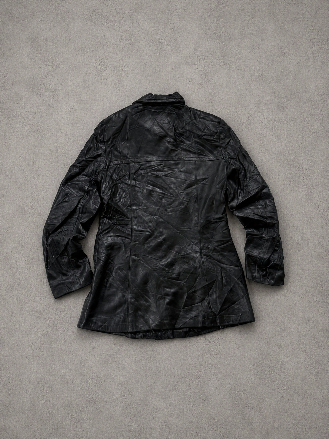 LEATHER LONG TOP/JACKET UNISEX - S