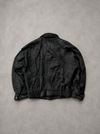 BLACK LEATHER JACKET - S