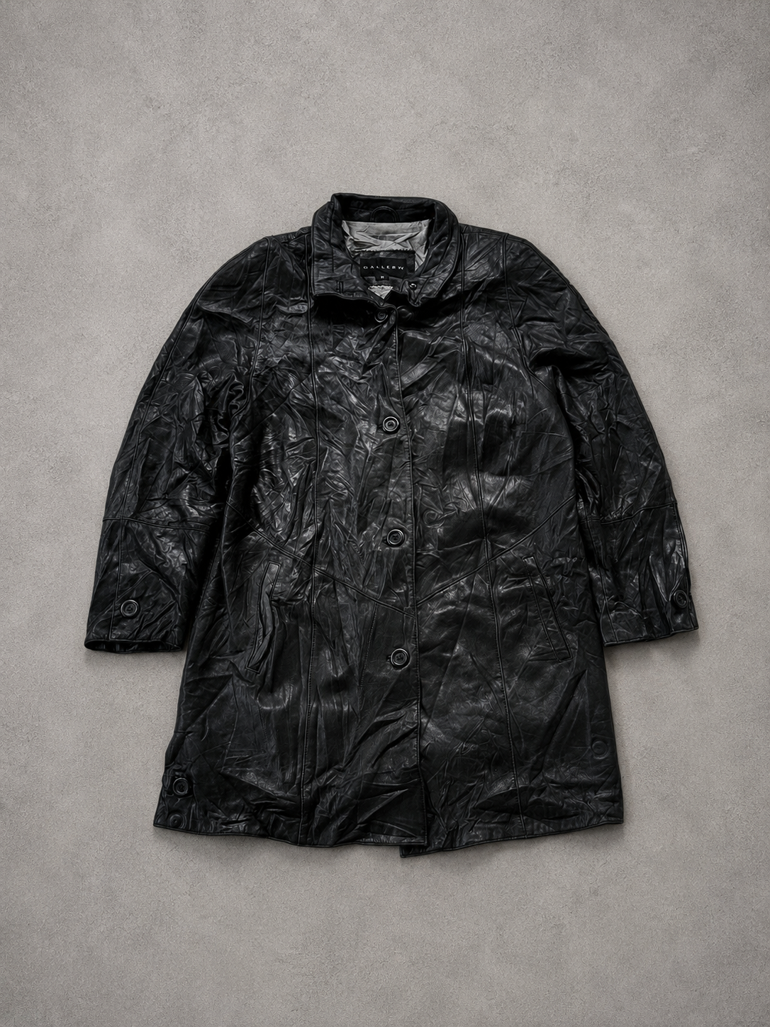LEATHER LONG TOP/JACKET UNISEX - M