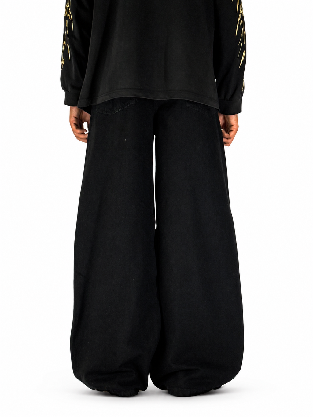 JET BLACK WIDE LEG