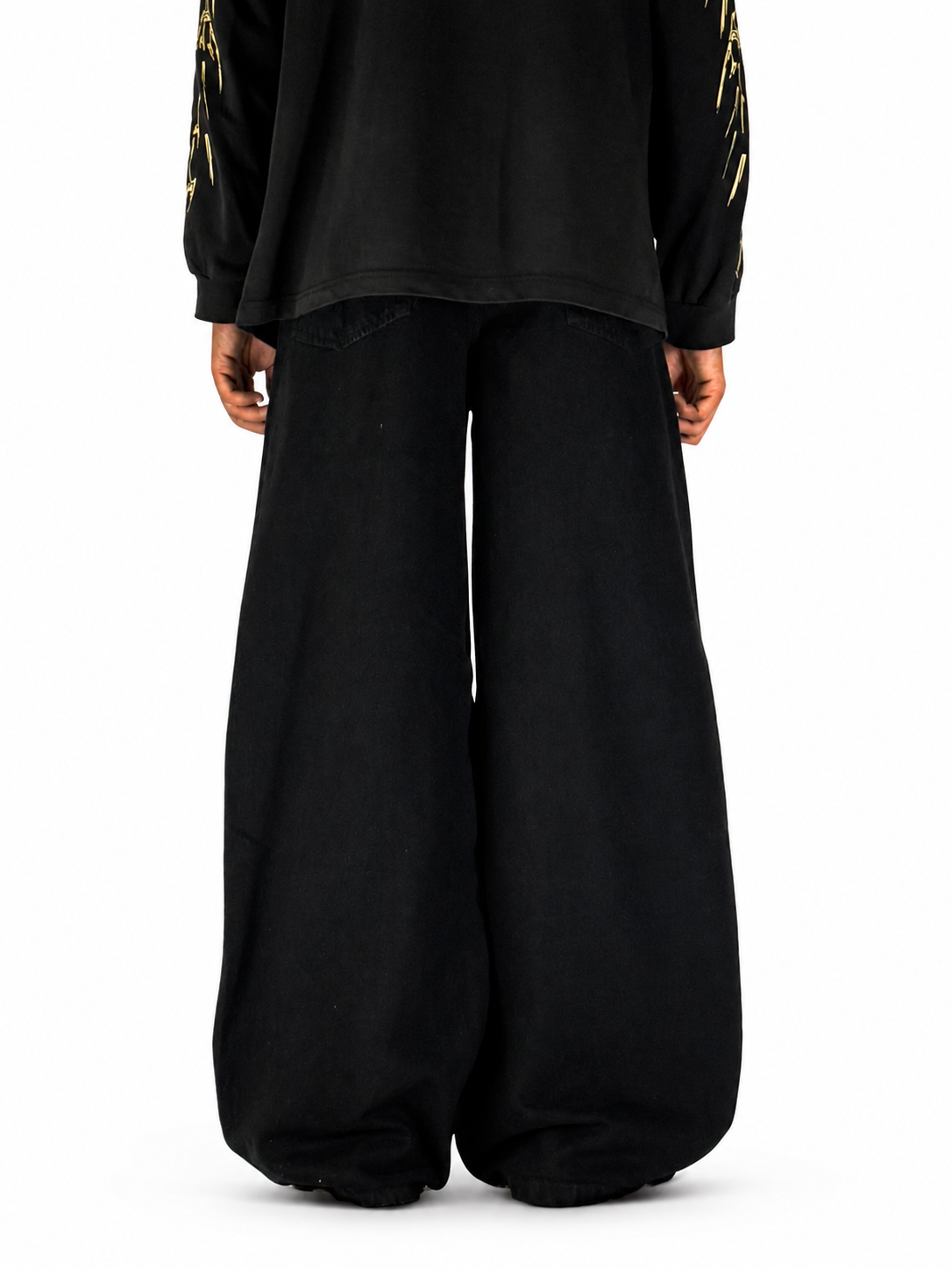 JET BLACK WIDE LEG