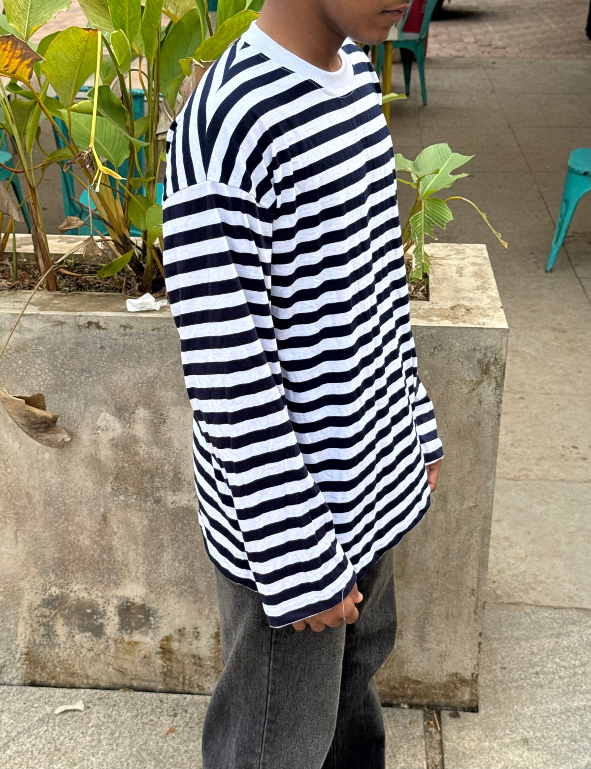 NAVY MIDNIGHT STRIPES FULLSLV