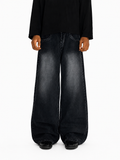 CHARCOAL WASHED BLACK WIDELEG