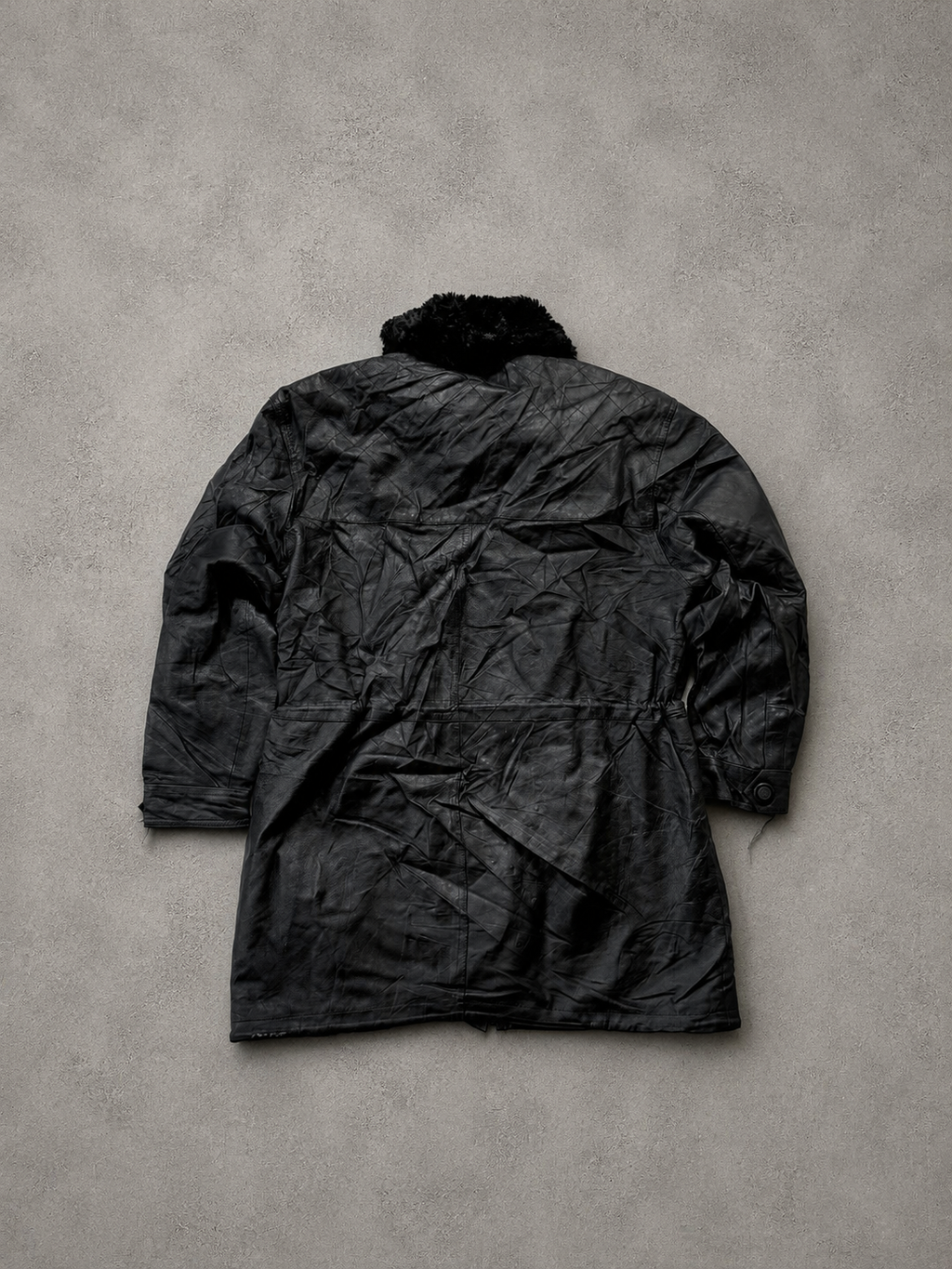LEATHER LONG TOP/JACKET UNISEX - M