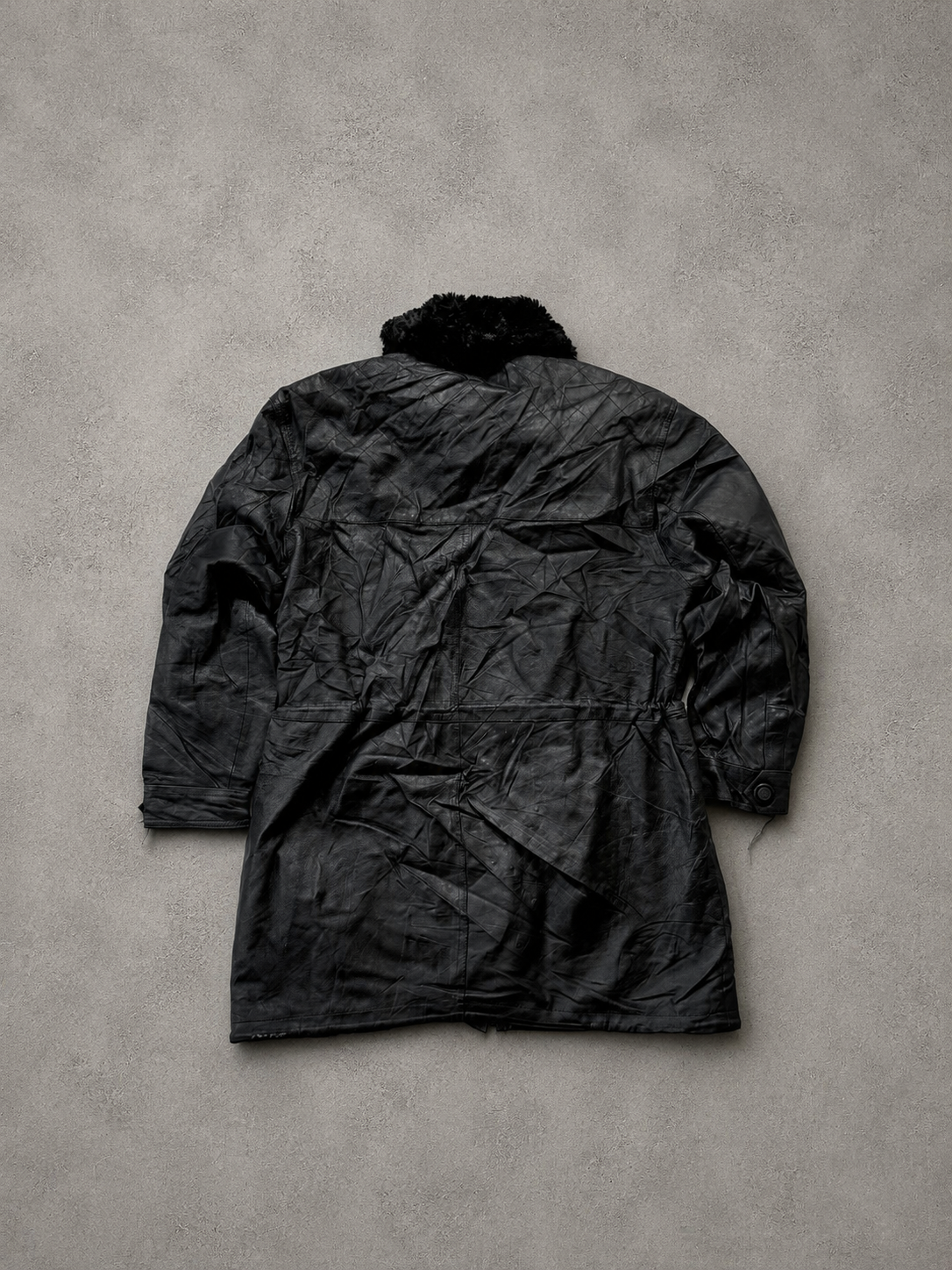 LEATHER LONG TOP/JACKET UNISEX - M