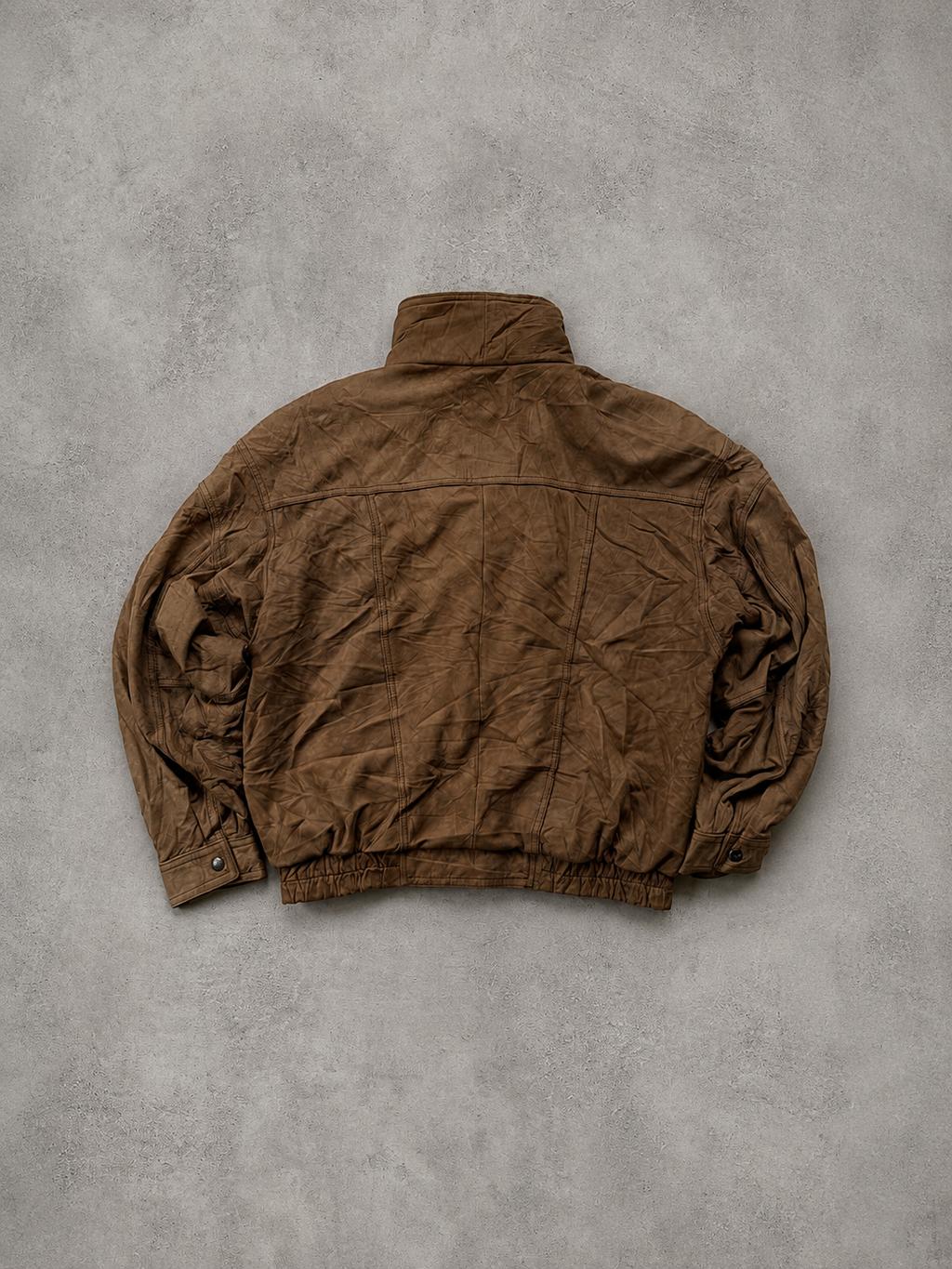 BROWN LEATHER JACKET - M