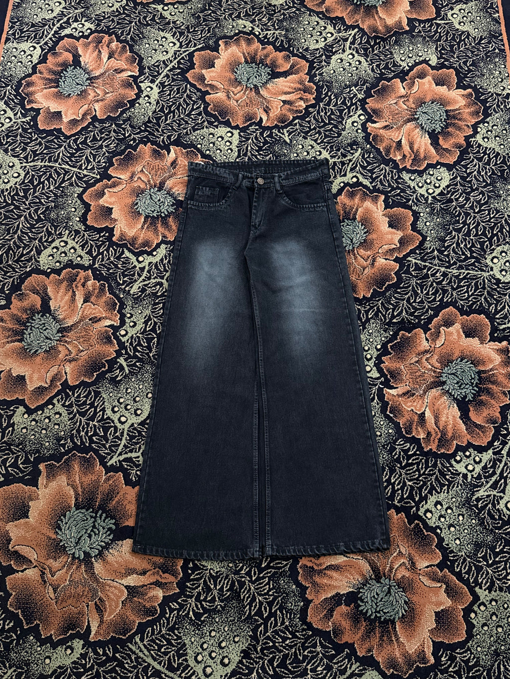 CHARCOAL WASHED BLACK WIDELEG
