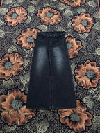 CHARCOAL WASHED BLACK WIDELEG