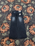 CHARCOAL WASHED BLACK WIDELEG