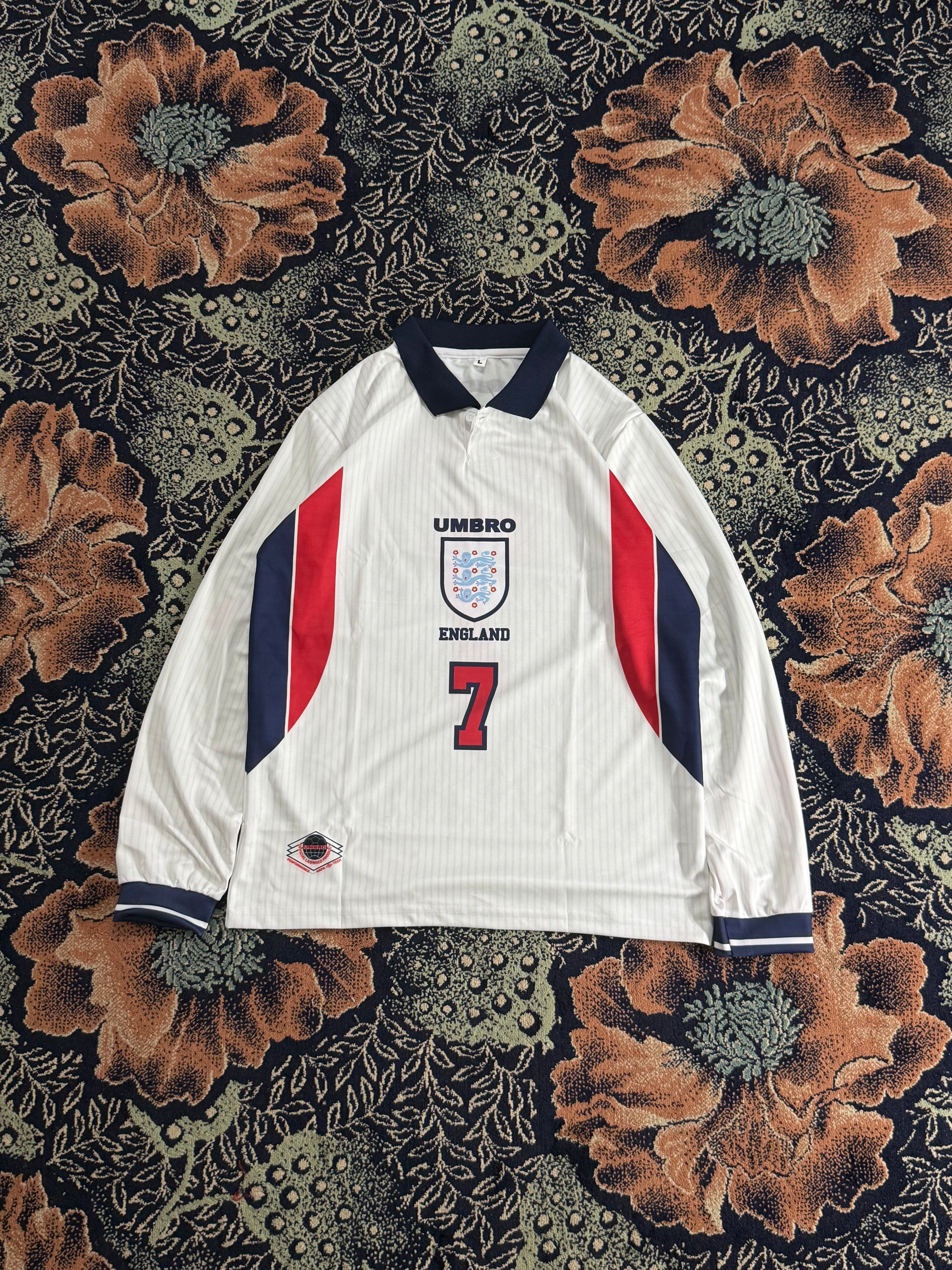 ENGLAND 1998 WORLD CUP HOME RETRO KIT (LONG SLEEVE)